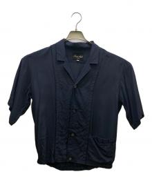 HAVERSACK（ハバーサック）の古着「Narrow Lapel S/S Shirt Blouson」｜ネイビー