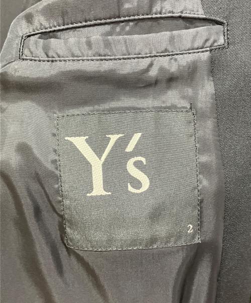 Y's（ワイズ）Y's (ワイズ) ウールギャバステンカラーコート ブラック サイズ:2の古着・服飾アイテム