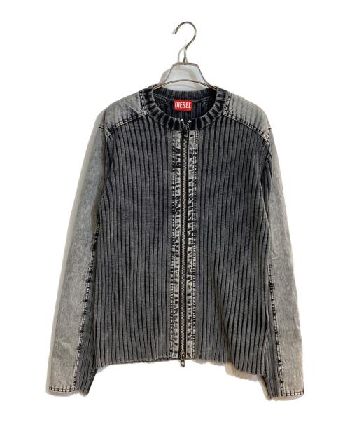 DIESEL（ディーゼル）DIESEL (ディーゼル) フルジップカーディガン グレー サイズ:XSの古着・服飾アイテム