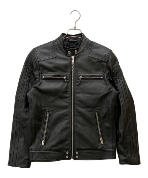 DIESEL（ディーゼル）DIESEL (ディーゼル) シングルライダースジャケット ブラック サイズ:Sの古着・服飾アイテム