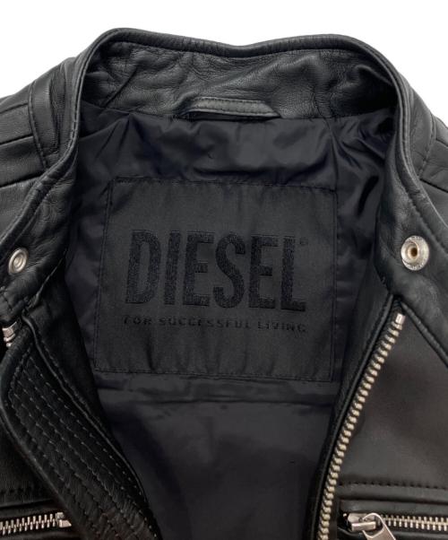 DIESEL（ディーゼル）DIESEL (ディーゼル) シングルライダースジャケット ブラック サイズ:Sの古着・服飾アイテム