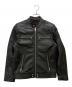 DIESEL（ディーゼル）の古着「シングルライダースジャケット」｜ブラック