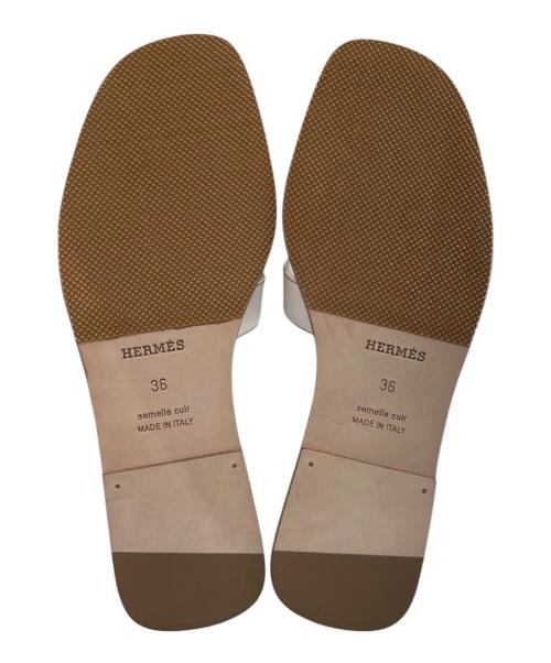 HERMES（エルメス）HERMES (エルメス) オラン サンダル ホワイト サイズ:36の古着・服飾アイテム