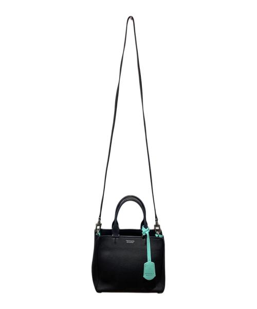 TIFFANY & Co.（ティファニー）Tiffany & Co. (ティファニー) 2WAYハンドバッグ ブラック/ティファニーブルーの古着・服飾アイテム