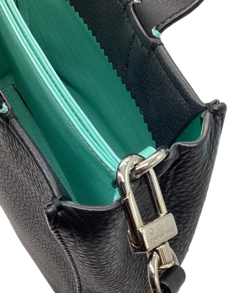 TIFFANY & Co.（ティファニー）Tiffany & Co. (ティファニー) 2WAYハンドバッグ ブラック/ティファニーブルーの古着・服飾アイテム