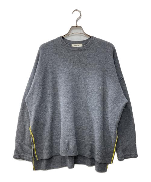 ENFOLD（エンフォルド）ENFOLD (エンフォルド) LOOSE BOX PULLOVER/ニット グレー サイズ:38の古着・服飾アイテム