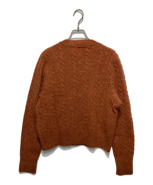 SDL45R（フォーティファイブ）SDL45R (フォーティファイブ) シェットランドケーブル縮絨のカーディガン ブラウン サイズ:★2の古着・服飾アイテム
