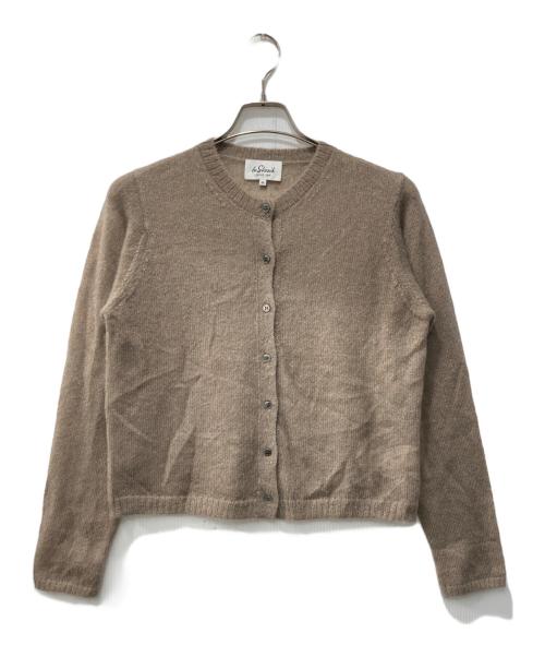 LE GLAZIK（ル グラジック）LE GLAZIK (ル グラジック) モヘアグリッタークルーネックカーディガン ブラウン サイズ:36の古着・服飾アイテム