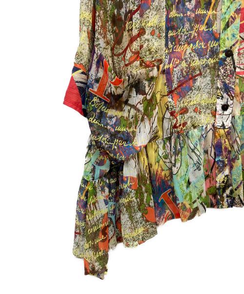 Cube-Cube（キューブ キューブ）Cube-Cube (キューブ キューブ) シアーシャツワンピース マルチカラー サイズ:38の古着・服飾アイテム
