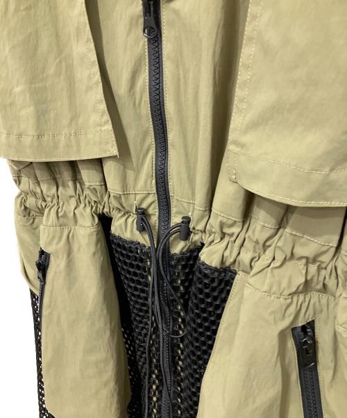 Risley（リズレー）Risley (リズレー) メッシュ切替ロングジレ カーキ サイズ:FREEの古着・服飾アイテム