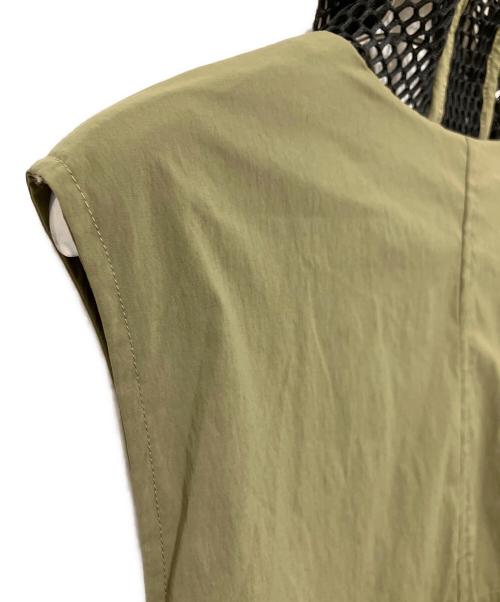 Risley（リズレー）Risley (リズレー) メッシュ切替ロングジレ カーキ サイズ:FREEの古着・服飾アイテム