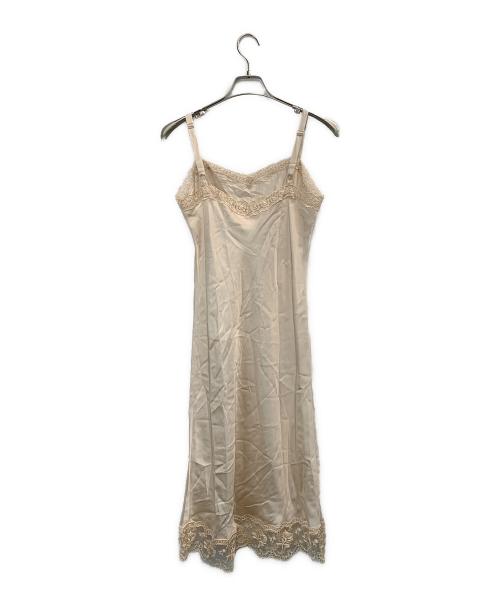 H&M（エイチアンドエム）H&M (エイチアンドエム) Simone Rocha (シモーネ ロシャ) サテンスリップドレス ベージュ サイズ:Sの古着・服飾アイテム