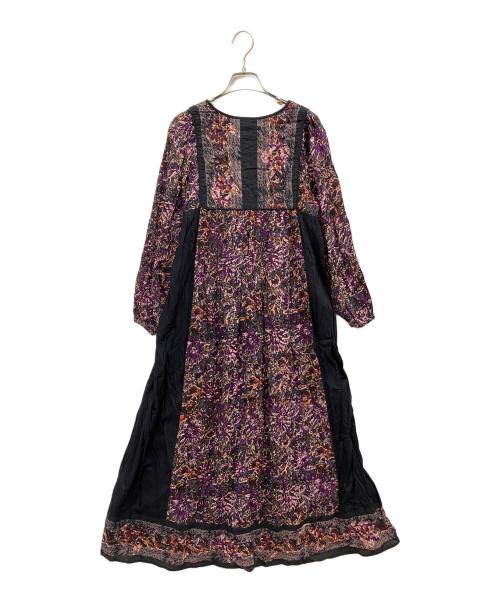 ne quittez pas（ヌキテパ）ne quittez pas (ヌキテパ) コットンプリントワンピース ブラック サイズ:FREEの古着・服飾アイテム