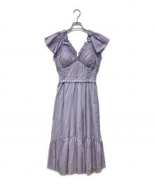 Estella.K（エステラケー）の古着「Charlotte Stripe Dress」｜ライトブルー