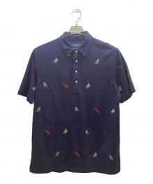 RALPH LAUREN（ラルフローレン）の古着「ヨット柄ポロシャツ」｜ネイビー