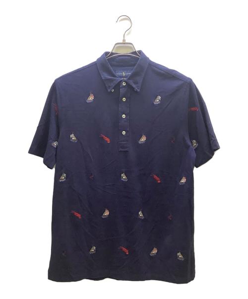 RALPH LAUREN（ラルフローレン）RALPH LAUREN (ラルフローレン) ヨット柄ポロシャツ ネイビー サイズ:Lの古着・服飾アイテム