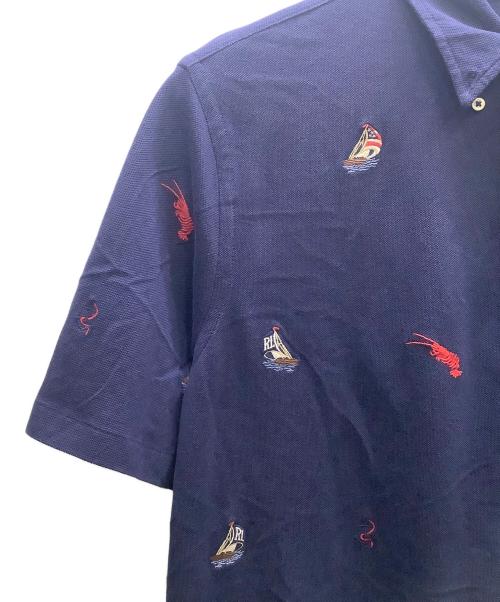 RALPH LAUREN（ラルフローレン）RALPH LAUREN (ラルフローレン) ヨット柄ポロシャツ ネイビー サイズ:Lの古着・服飾アイテム