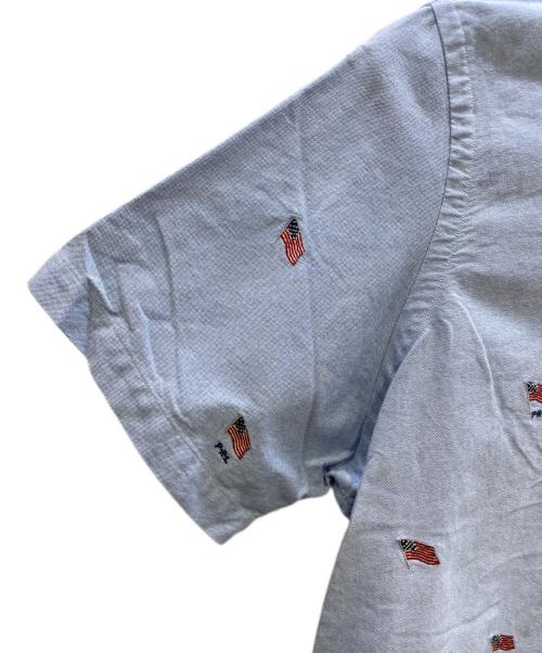 RALPH LAUREN（ラルフローレン）RALPH LAUREN (ラルフローレン) 刺繍半袖シャツ サックスブルー サイズ:XXLの古着・服飾アイテム