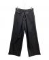 JOHN LAWRENCE SULLIVAN（ジョン ローレンス サリバン）の古着「WOOL GABARDINE FOLDED WIDE TROUSERS」｜ブラック