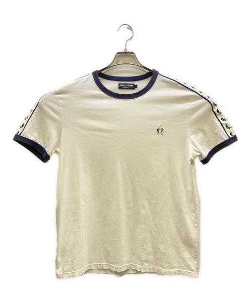 FRED PERRY（フレッドペリー）FRED PERRY (フレッドペリー) テープドリンガーTシャツ ホワイト サイズ:Lの古着・服飾アイテム
