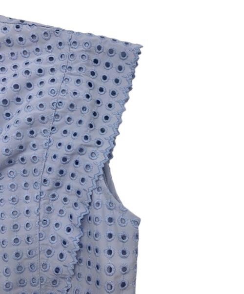 CELFORD（セルフォード）CELFORD (セルフォード) サーキュラーエンブロイダリーワンピース ブルー サイズ:36の古着・服飾アイテム