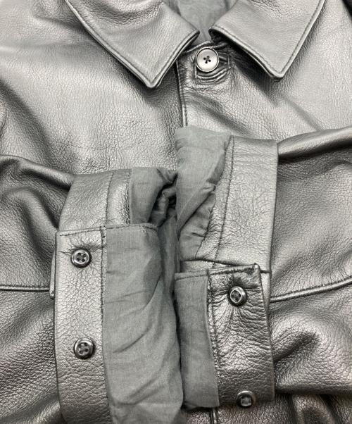 STEVEN ALAN（スティーブンアラン）STEVEN ALAN (スティーブンアラン) シボ シープレザー カーコート ブラック サイズ:XLの古着・服飾アイテム