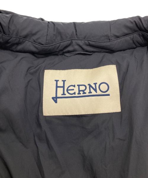 HERNO（ヘルノ）HERNO (ヘルノ) ウール切替ダウンジャケット ブラック サイズ:44の古着・服飾アイテム