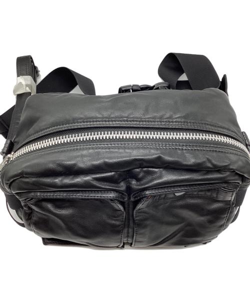 PORTER（ポーター）PORTER (ポーター) TANKER LEATHER ウエストバッグ ブラックの古着・服飾アイテム
