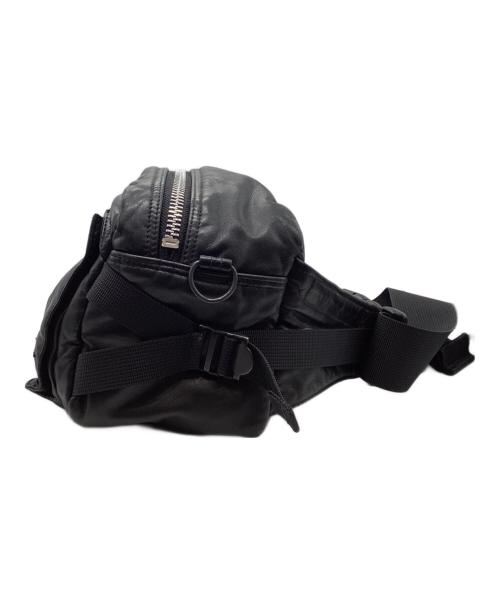 PORTER（ポーター）PORTER (ポーター) TANKER LEATHER ウエストバッグ ブラックの古着・服飾アイテム