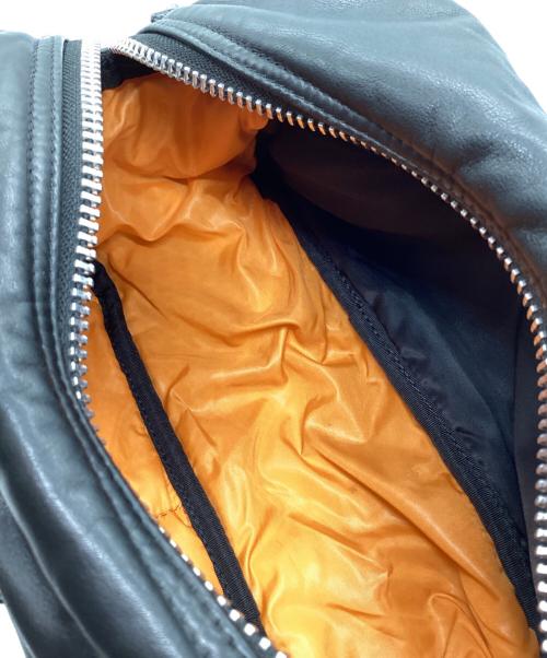 PORTER（ポーター）PORTER (ポーター) TANKER LEATHER ウエストバッグ ブラックの古着・服飾アイテム