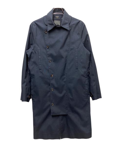 Norwegian Rain（ノルウェージャンレイン）Norwegian Rain (ノルウェージャンレイン) フーデッドバルカラーコート ネイビー サイズ:Sの古着・服飾アイテム