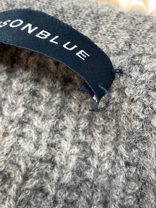 MADISON BLUE（マディソンブルー）MADISON BLUE (マディソンブルー)  pearl-knit cardigan/パールニットカーディガン グレー サイズ:01(S)の古着・服飾アイテム