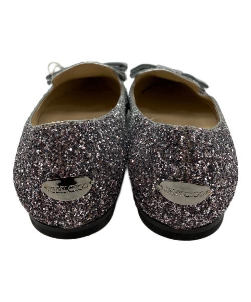 JIMMY CHOO（ジミーチュウ）JIMMY CHOO (ジミーチュウ) グリッターパンプス ピンク×シルバー サイズ:38の古着・服飾アイテム
