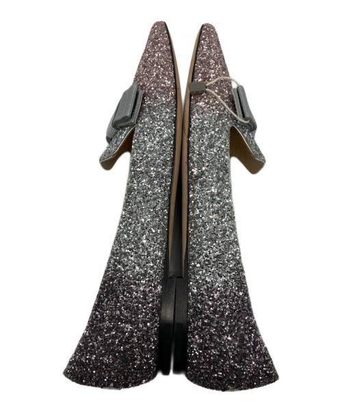 JIMMY CHOO（ジミーチュウ）JIMMY CHOO (ジミーチュウ) グリッターパンプス ピンク×シルバー サイズ:38の古着・服飾アイテム
