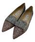 JIMMY CHOO（ジミーチュウ）の古着「グリッターパンプス」｜ピンク×シルバー
