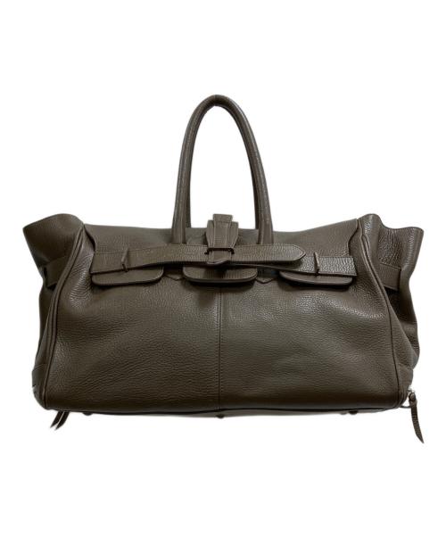 GOLDEN GOOSE DELUXE BRAND（ゴールデングースデラックスブランド）GOLDEN GOOSE DELUXE BRAND (ゴールデングースデラックスブランド) フラップレザートートバッグ ブラウンの古着・服飾アイテム