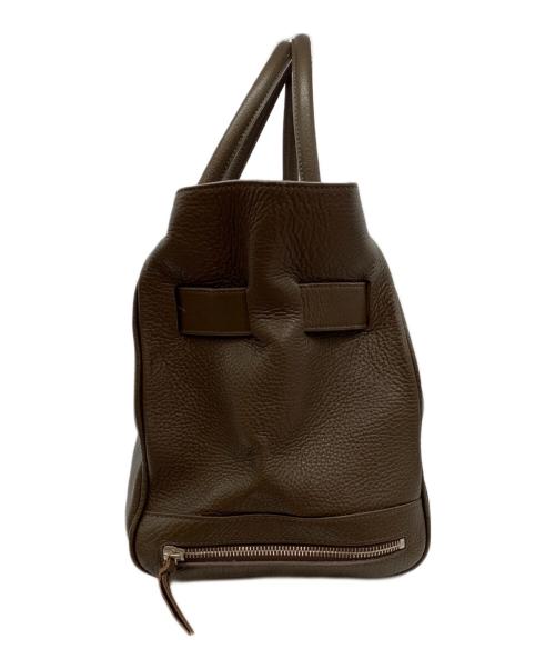 GOLDEN GOOSE DELUXE BRAND（ゴールデングースデラックスブランド）GOLDEN GOOSE DELUXE BRAND (ゴールデングースデラックスブランド) フラップレザートートバッグ ブラウンの古着・服飾アイテム