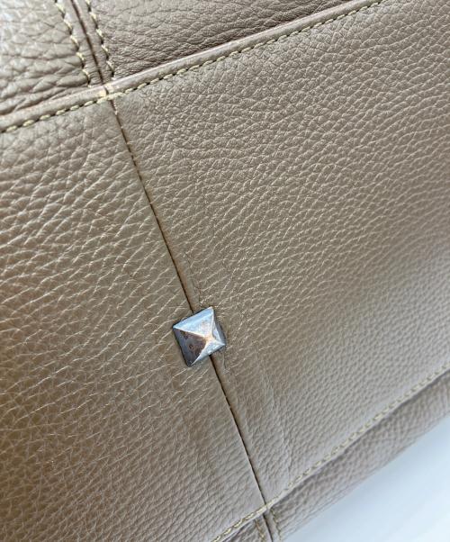 GOLDEN GOOSE DELUXE BRAND（ゴールデングースデラックスブランド）GOLDEN GOOSE DELUXE BRAND (ゴールデングースデラックスブランド) フラップレザートートバッグ ブラウンの古着・服飾アイテム