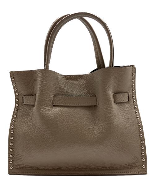 VIOLAd'ORO（ヴィオラドーロ）VIOLAd'ORO (ヴィオラドーロ) スタッズ2WAYバッグ グレーの古着・服飾アイテム