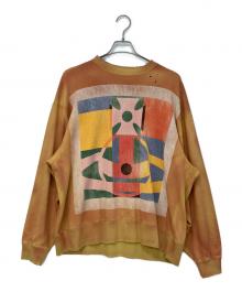 Vivienne Westwood（ヴィヴィアンウエストウッド）の古着「オーブデザインダメージ加工スウェット」｜オレンジ