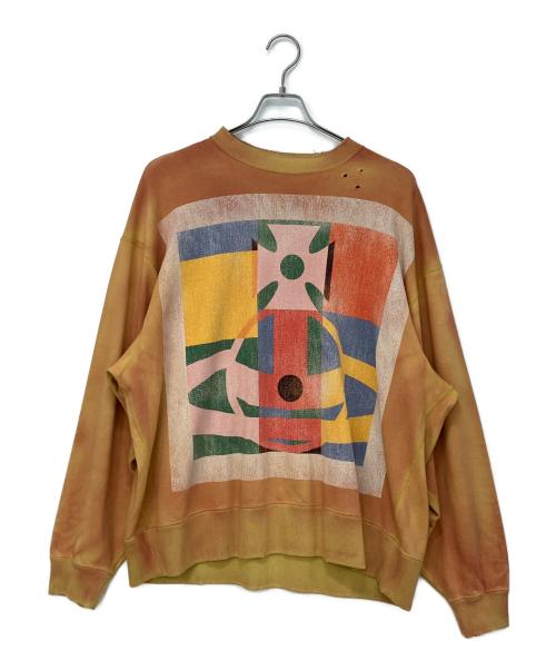 Vivienne Westwood（ヴィヴィアンウエストウッド）Vivienne Westwood (ヴィヴィアンウエストウッド) オーブデザインダメージ加工スウェット オレンジ サイズ:00の古着・服飾アイテム