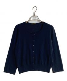 LORO PIANA（ロロピアーナ）の古着「カシミヤクルーネックカーディガン」｜ネイビー