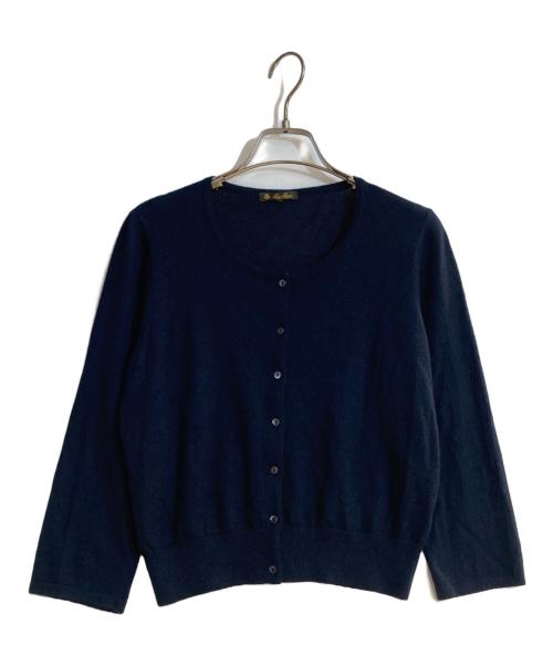 LORO PIANA（ロロピアーナ）LORO PIANA (ロロピアーナ) カシミヤクルーネックカーディガン ネイビー サイズ:42の古着・服飾アイテム