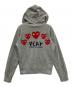 中古・古着 PLAY COMME des GARCONS (プレイコムデギャルソン) ジップパーカー グレー サイズ:M：12000円