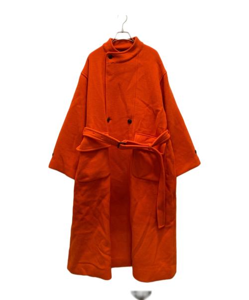 JANE SMITH（ジェーンスミス）JANE SMITH (ジェーンスミス) スタンドカラーウールコート オレンジ サイズ:38の古着・服飾アイテム