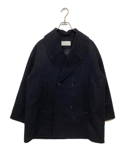 na.e（ナエ）na.e (ナエ) Traditional Melton Coat ダブルブレスト メルトン コート ネイビー サイズ:SIZE FREEの古着・服飾アイテム