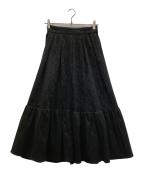 HER LIP TOハーリップトゥ）の古着「floral jacquard volume skirt」｜ブラック