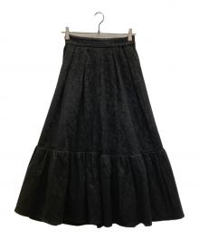 HER LIP TO（ハーリップトゥ）の古着「floral jacquard volume skirt」｜ブラック