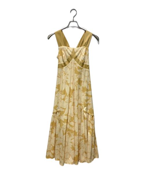 HER LIP TO（ハーリップトゥ）HER LIP TO (ハーリップトゥ) Mallorca Back Ribbon Floral Dress イエロー サイズ:Sの古着・服飾アイテム