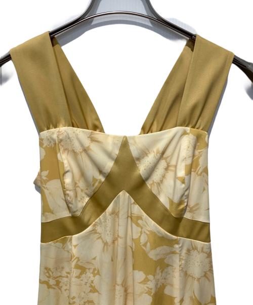 HER LIP TO（ハーリップトゥ）HER LIP TO (ハーリップトゥ) Mallorca Back Ribbon Floral Dress イエロー サイズ:Sの古着・服飾アイテム